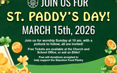 St.Paddy’s Day Worship Service and Potluck