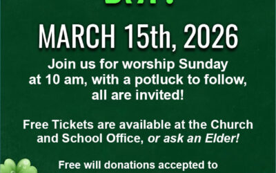 St.Paddy’s Day Worship Service and Potluck