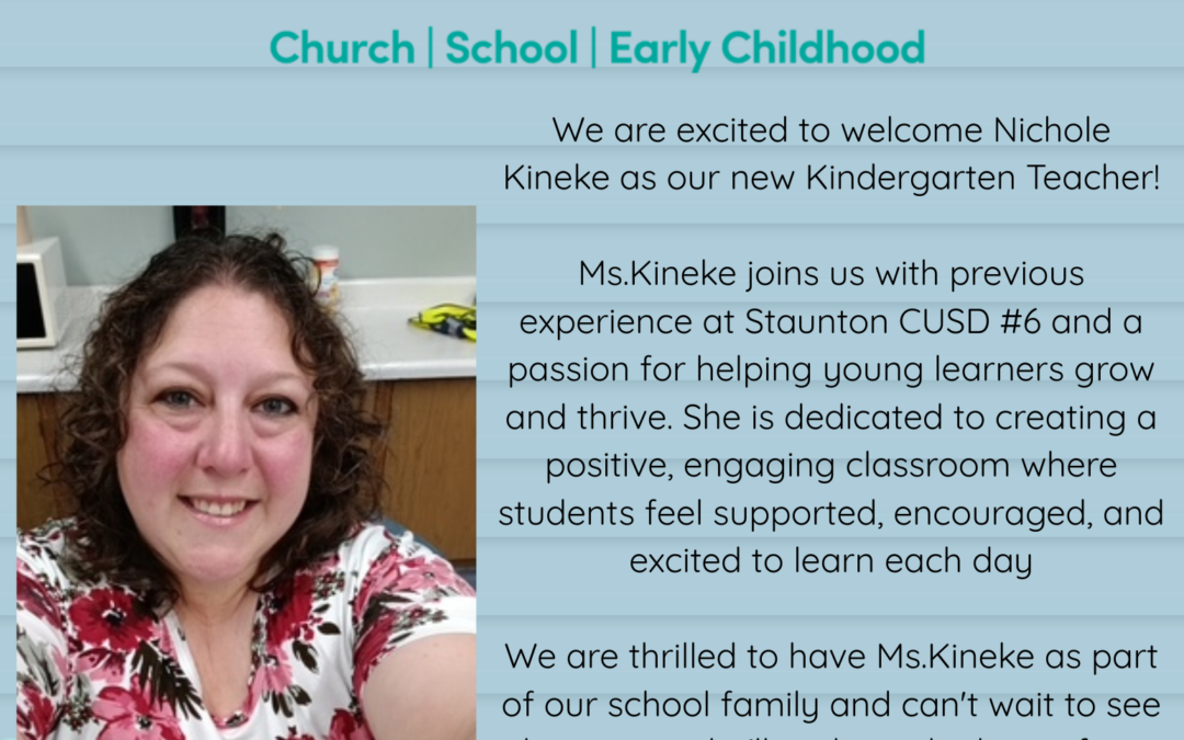 Welcome Nichole Kineke to Our Teaching Family